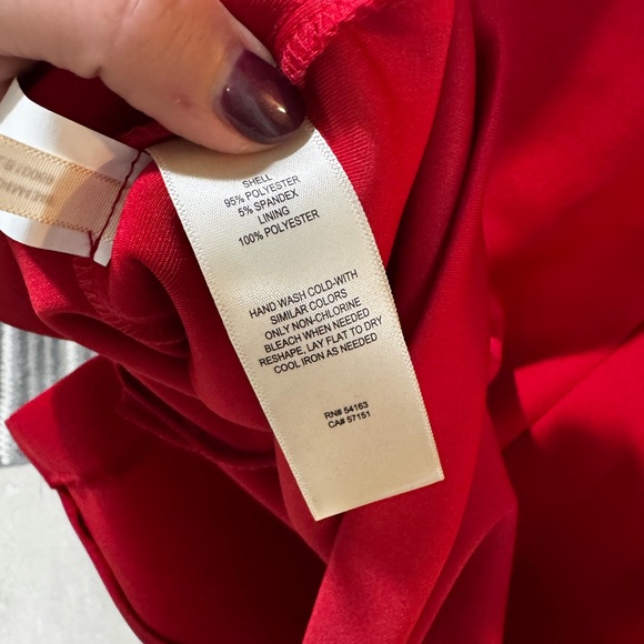 🪩🆕Eliza J Red Cocktail Dress with Rhinestone Bow Detail, Size 12🪩 - Picture 9 of 12